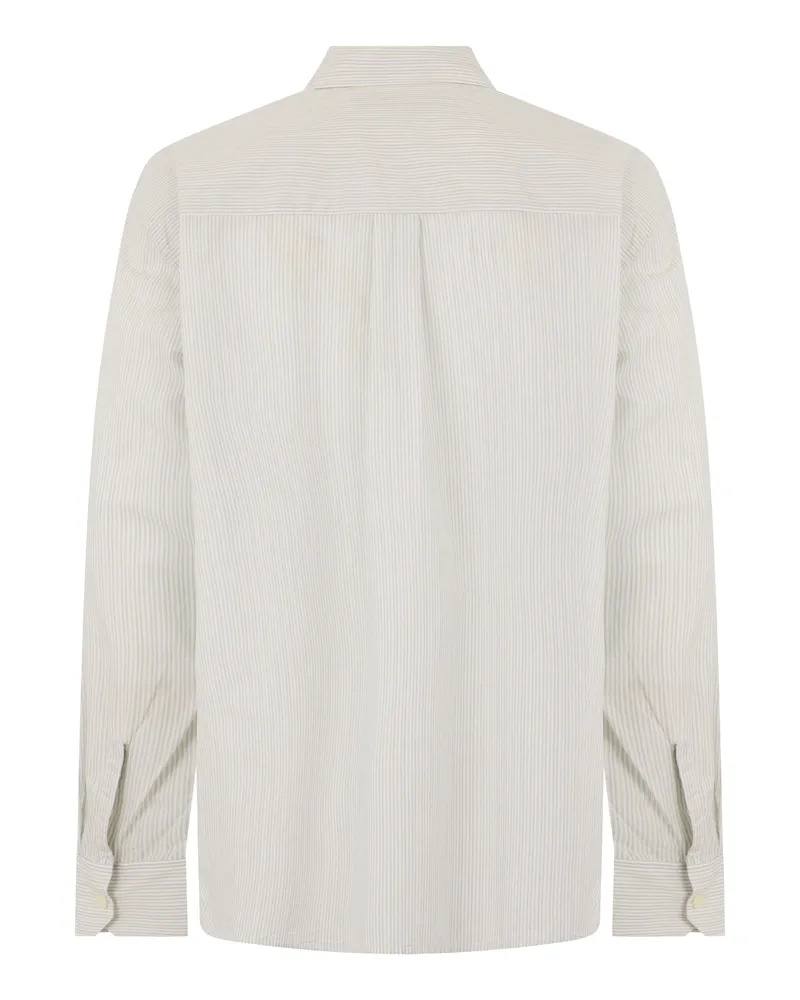 Our Legacy Men's Shirt Striped Cotton Cream Cream