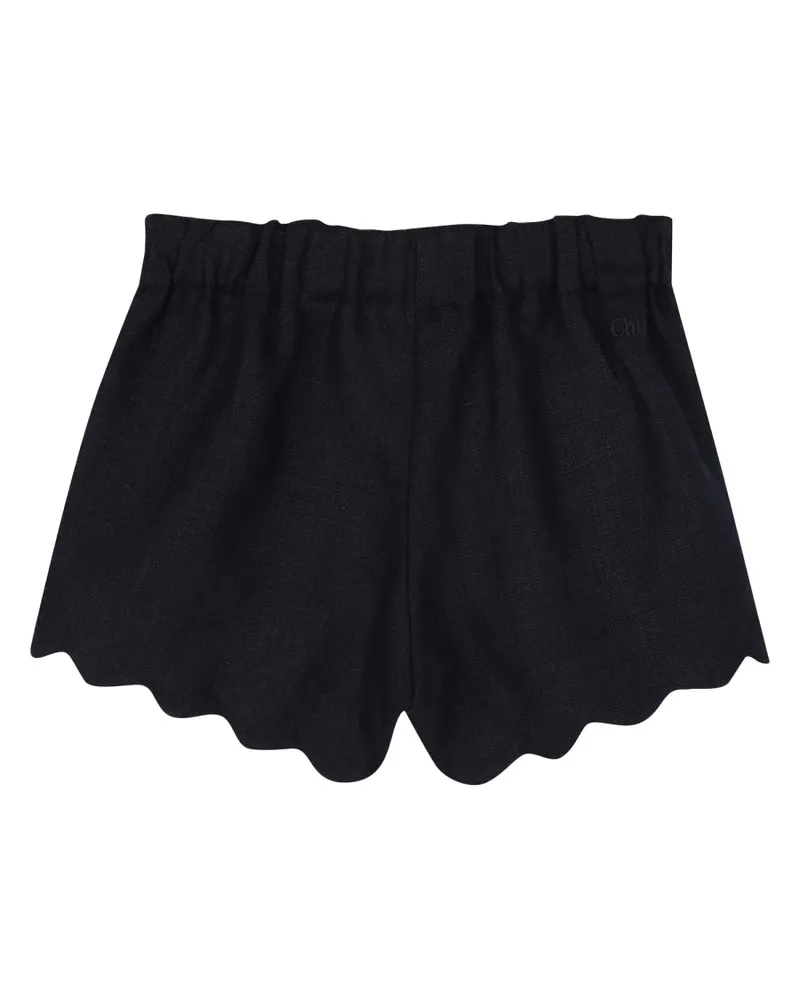 Chloé Linen Bermudas — Blue Blue