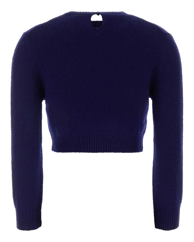 Jil Sander Women's Blue Wool Blend Sweater Ink Exterior: Nylon Maglieria Navy