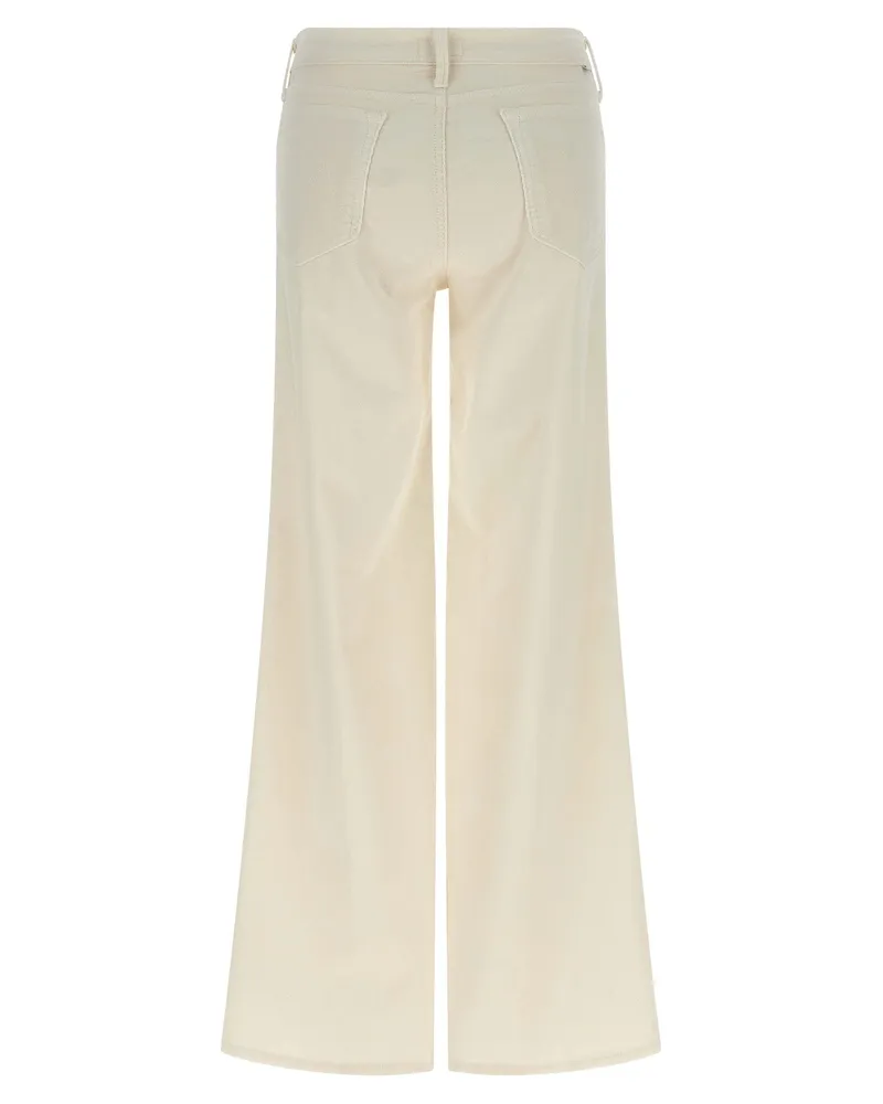 Mother Twister Sneak Trousers — Cream Cream