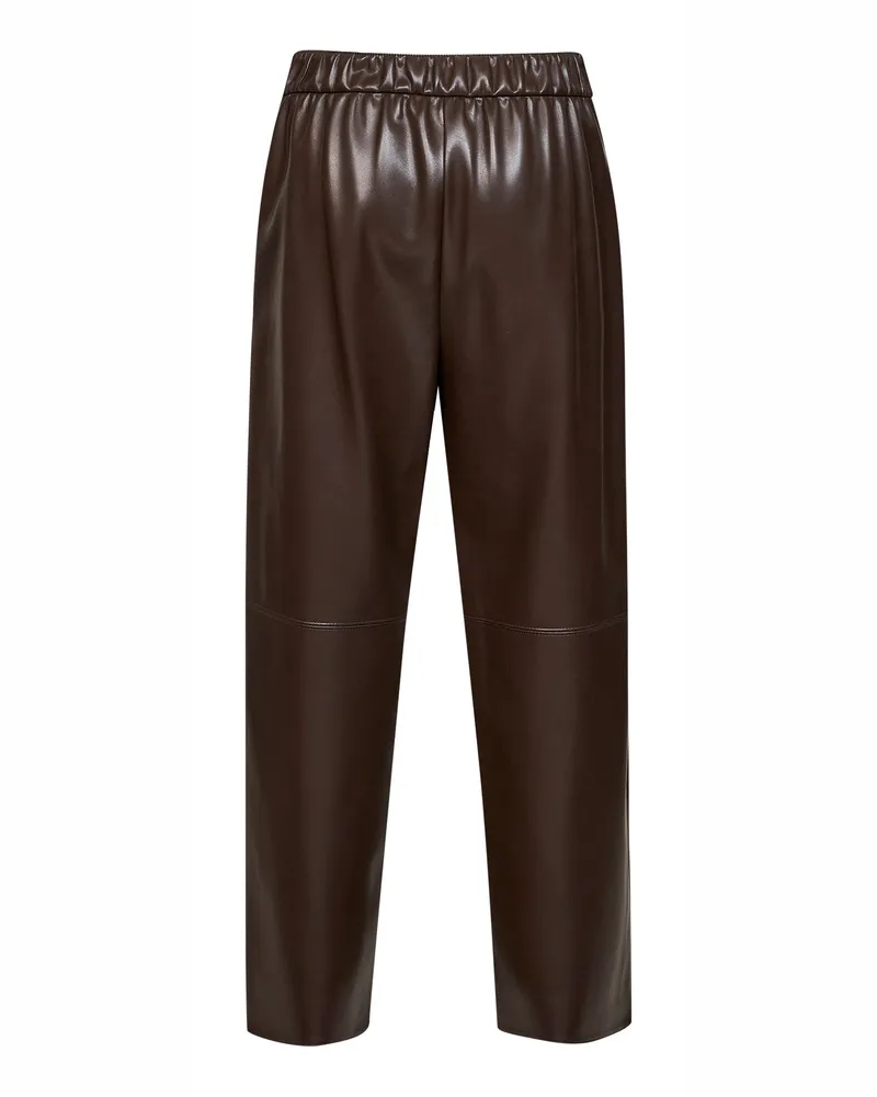 Max Mara Women's Cropped Trousers Smmamati Dark Brown Polyester Brown