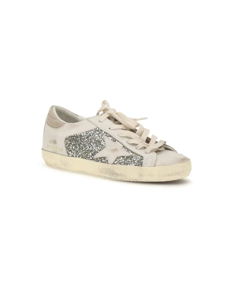 Golden Goose Women's Beige Calf Leather Bos Taurus Sneakers Beige