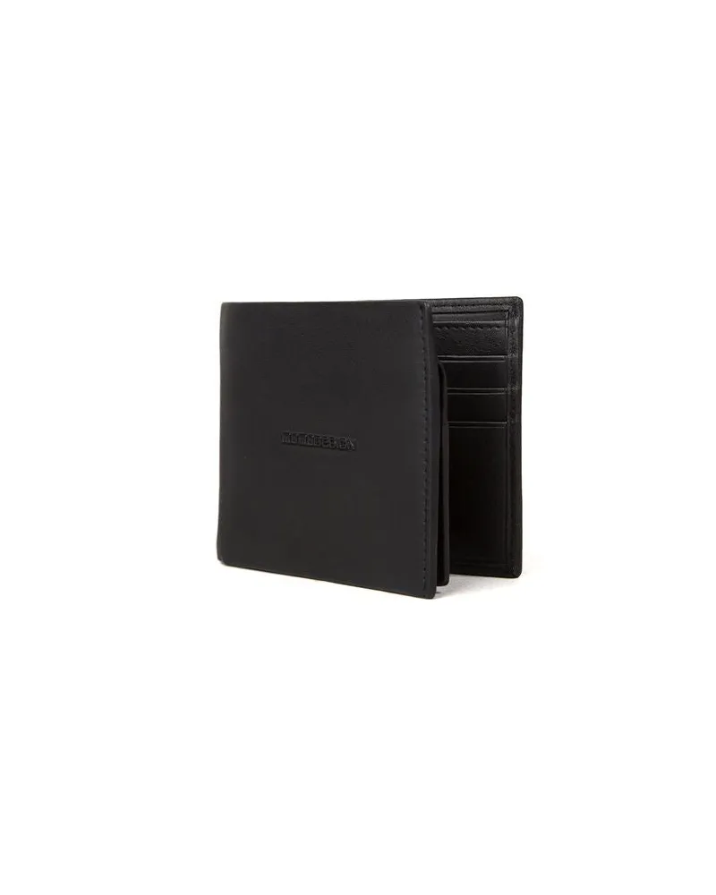 MOMO DESIGN Men's Wallet Black Leather Bags Black