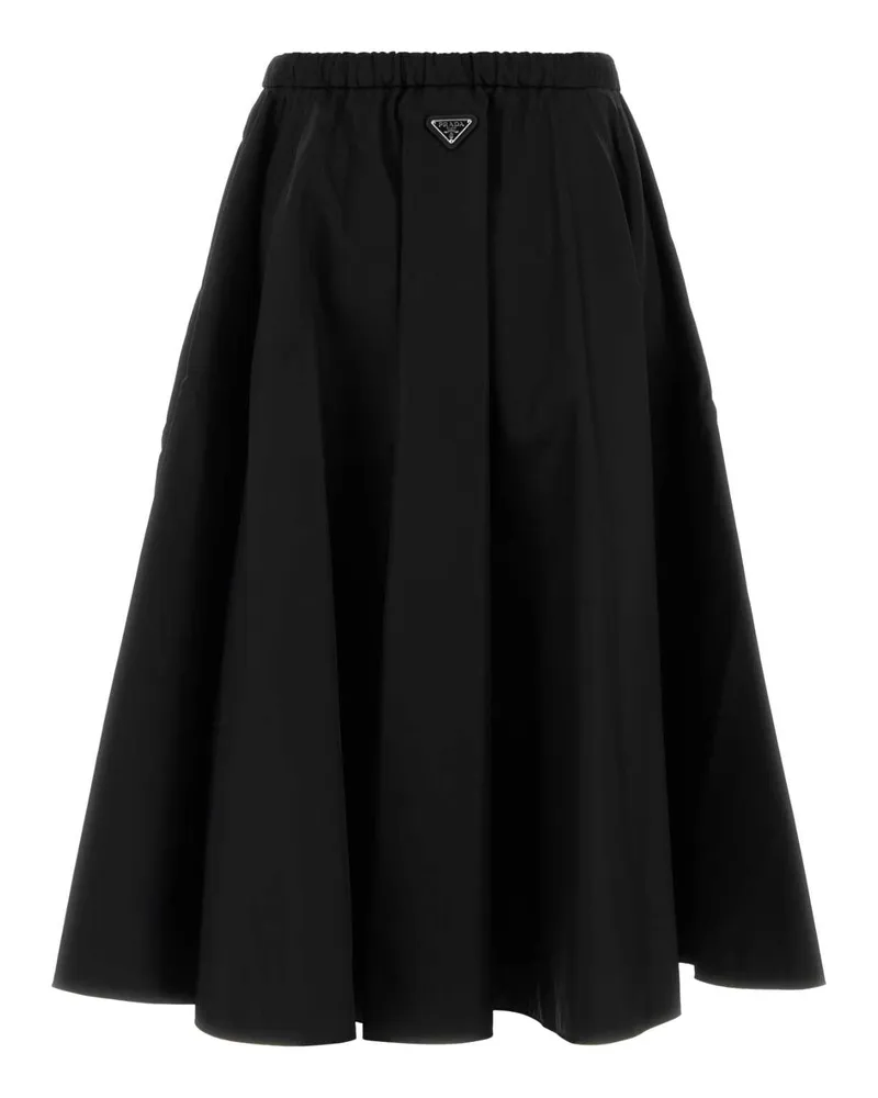 Prada Women's Black Re-Nylon Skirt Nero Exterior: Gonne Black