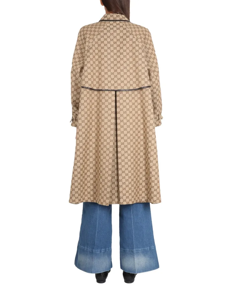 Gucci Reversible Cotton-Blend Trench Coat — Beige Beige