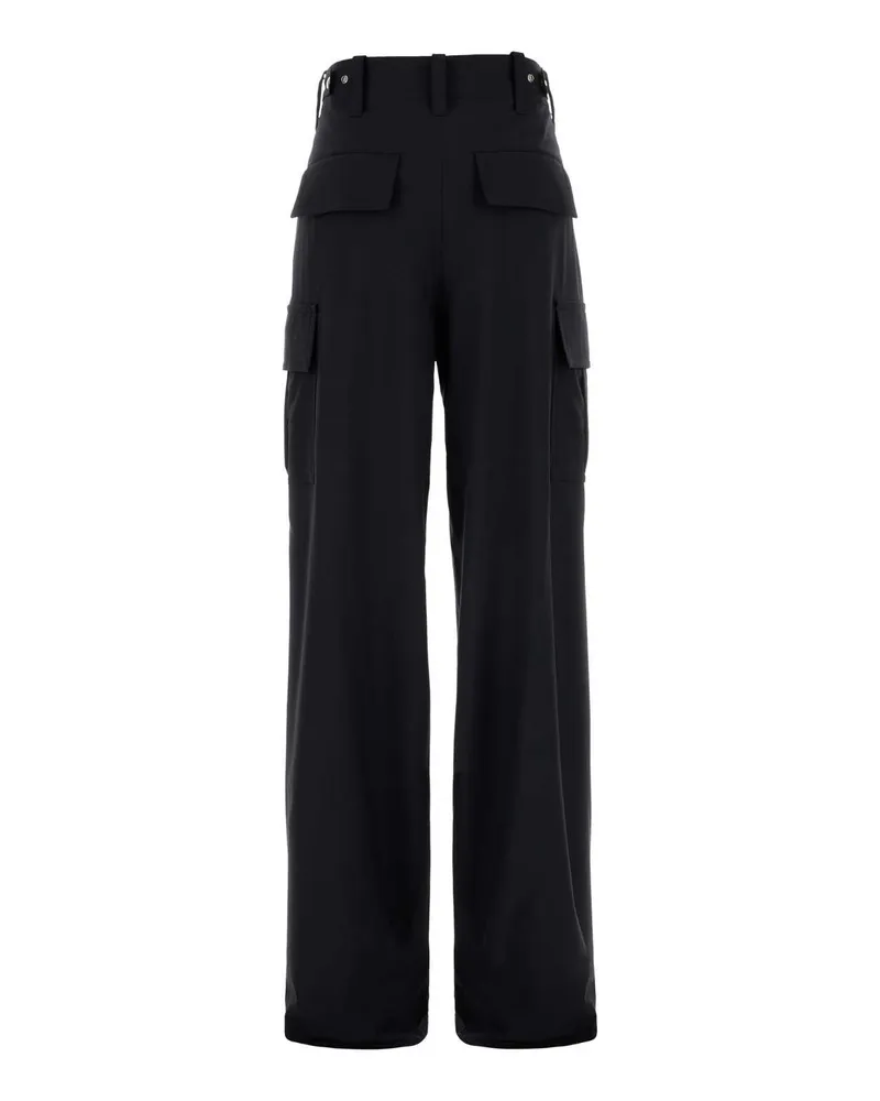 Bottega Veneta Women's Wool Cargo Pants Navy Navy