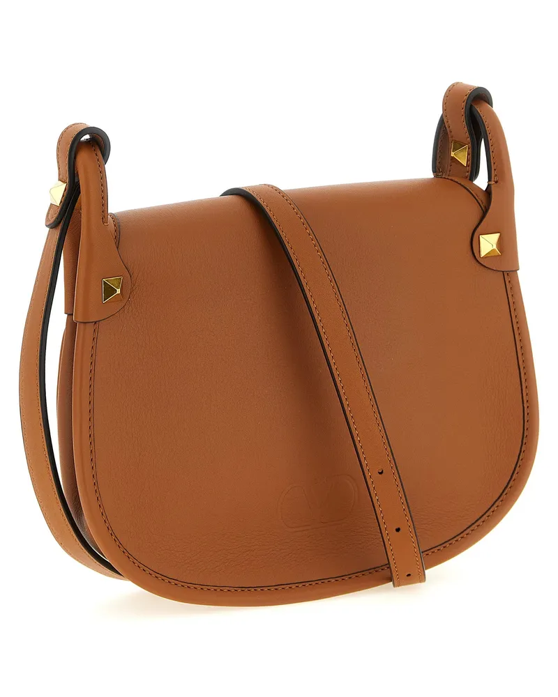 Valentino Garavani Flaneuse Shoulder Bag — Cognac Cognac