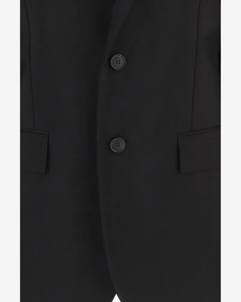 Fendi Women's Jacket Mohair And Wool Black Black
