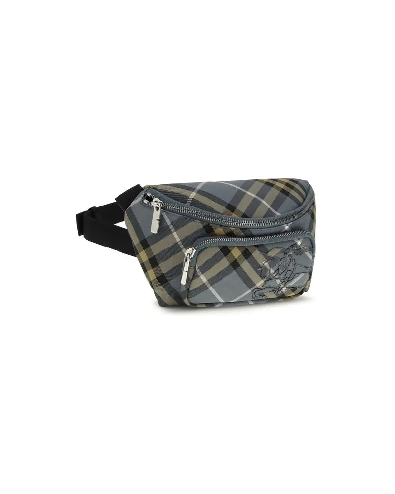 Burberry Men's Multicolor Nylon Clutch Bag Gray
