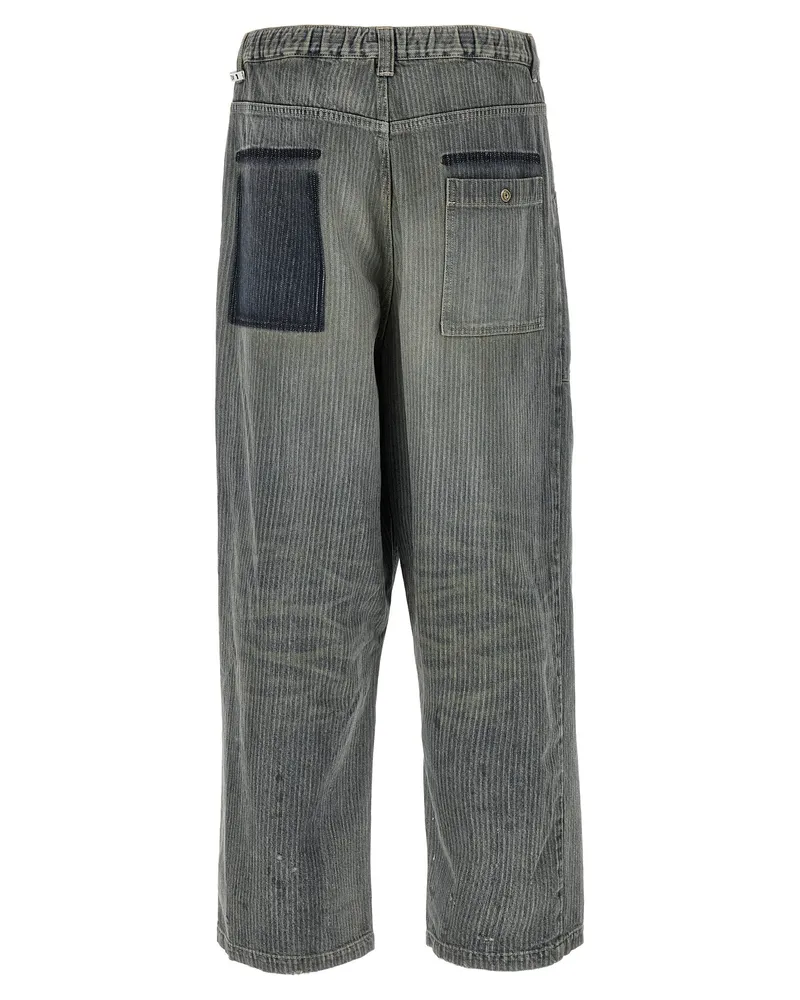 MIHARAYASUHIRO Men's Blue Cotton Tapered Jeans Clothing Blue