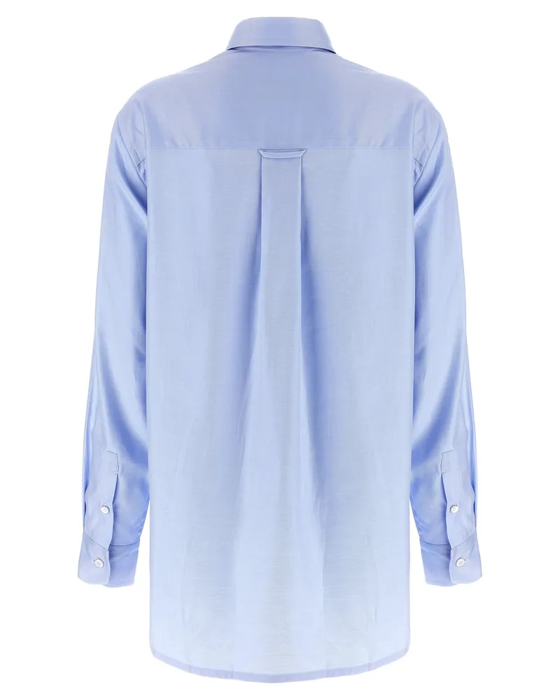 Brioni Women's Blue Cotton Blouse Blue