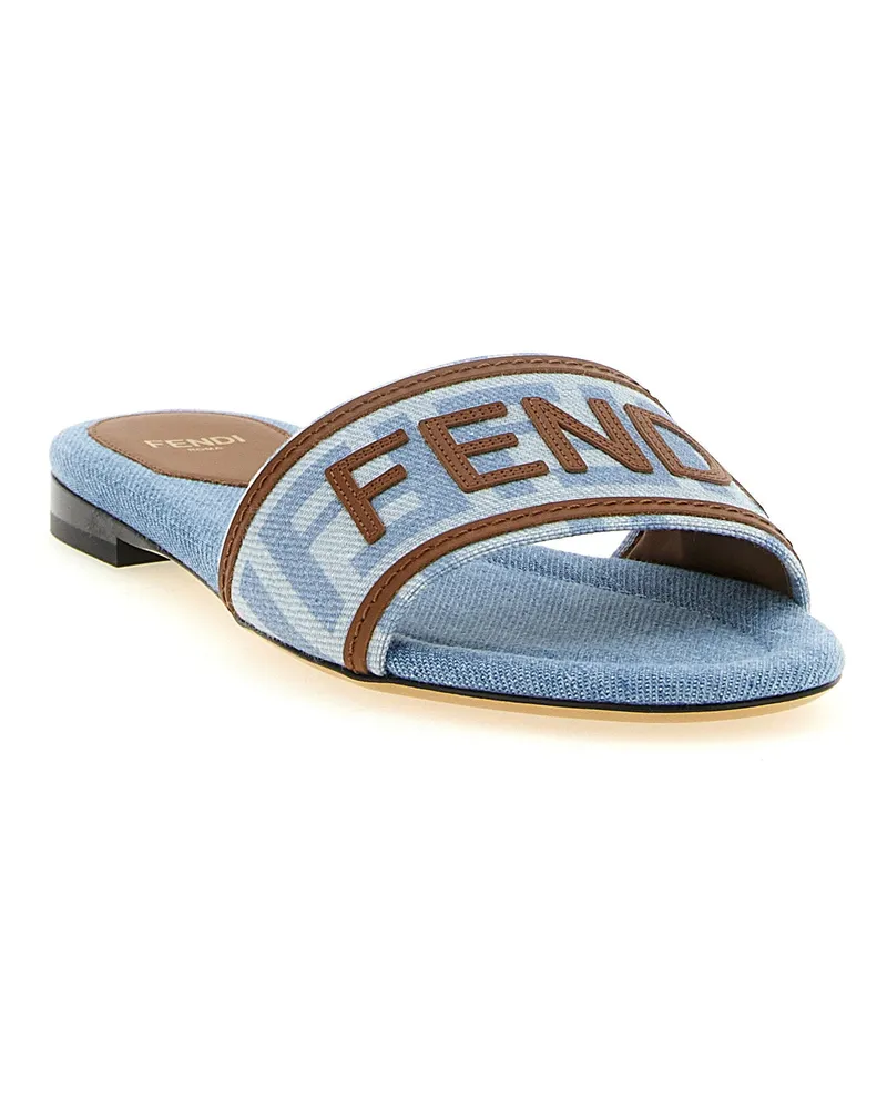 Fendi Roma Slide Sandal — Blue Light