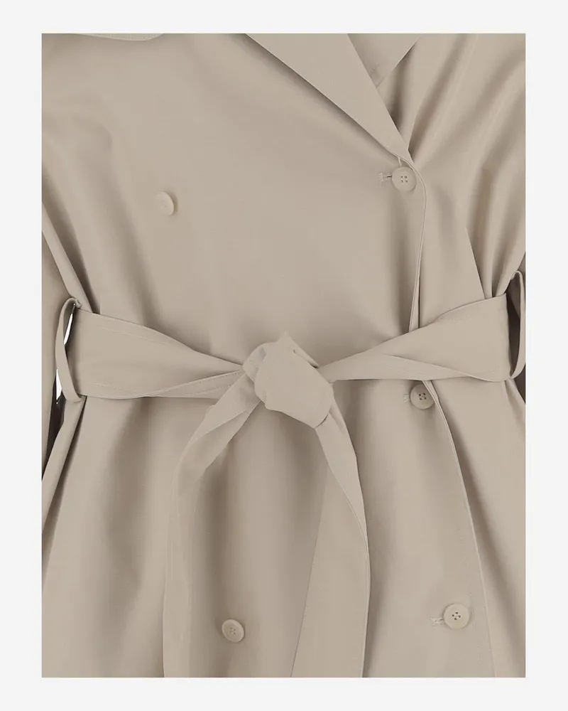 FRANKIE Shop Women's Trench Coat Riva Cotton Beige Beige
