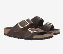 Arizona Big Buckle Sandals — Brown