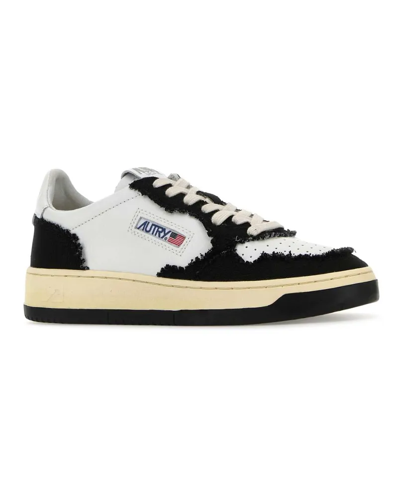 AUTRY Women's Two-Tone Leather And Fabric Medalist Sneakers Cb02 White
