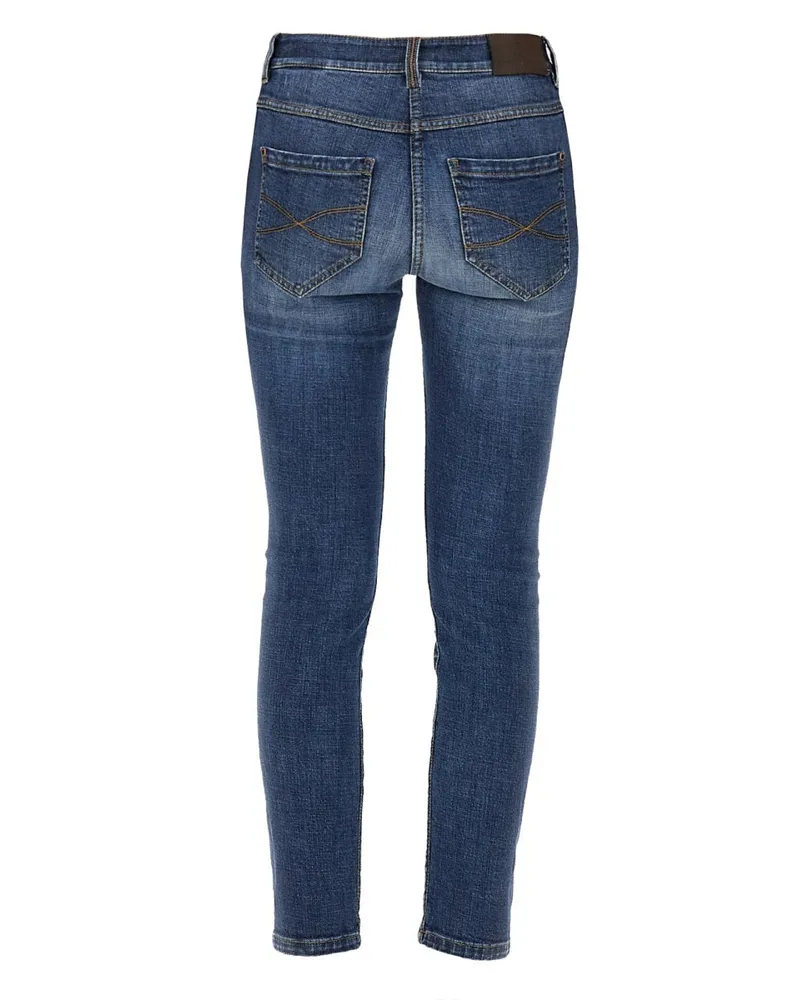 Brunello Cucinelli Slim Fit Denim Jeans — Blue Blue