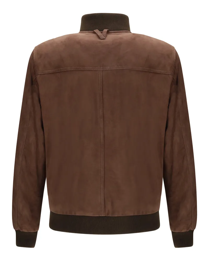 Valstar Men's Leather Jacket Caffè Calf Bos Taurus Brown