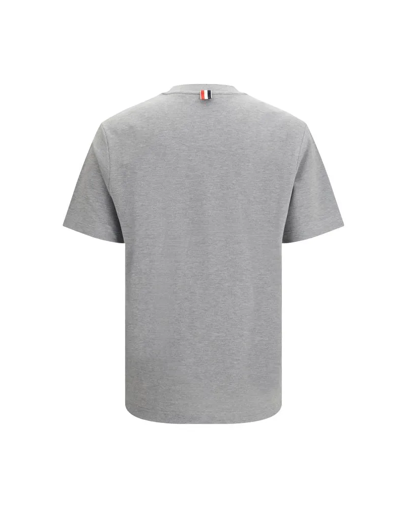 Thom Browne Men's Gray Cotton T-Shirt Gray