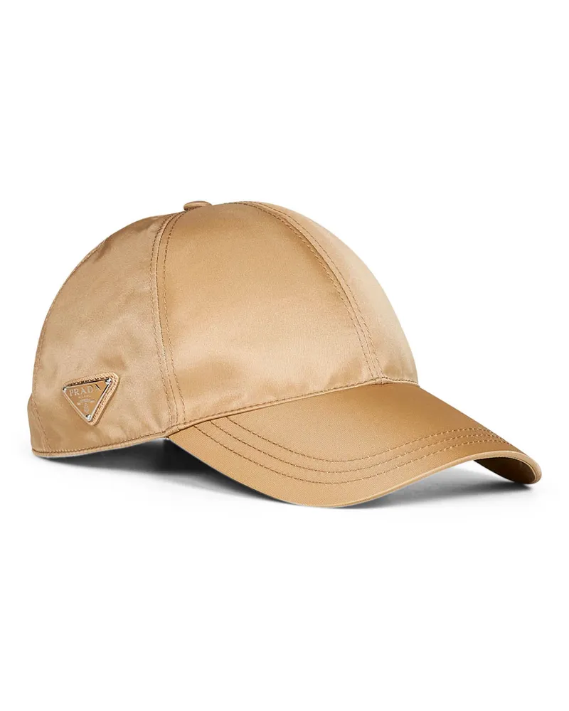 Prada 2HC2742DMIF0040 Re-Nylon Recycled Polyamide Baseball Cap — Beige Beige