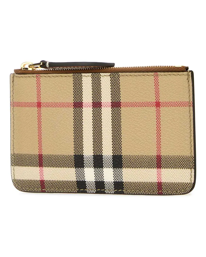 Burberry Women's Printed E-Canvas Card Holder Archivebeige Portafogli Beige