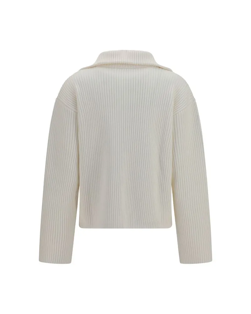 Courrèges Women's White Wool Oves Aries Sweatshirt Clothing White