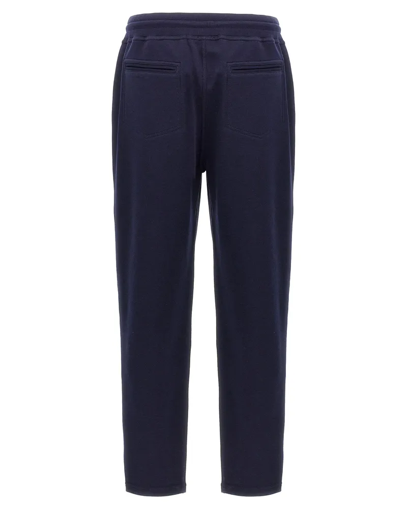 Brunello Cucinelli Cotton Blend Joggers — Navy Navy