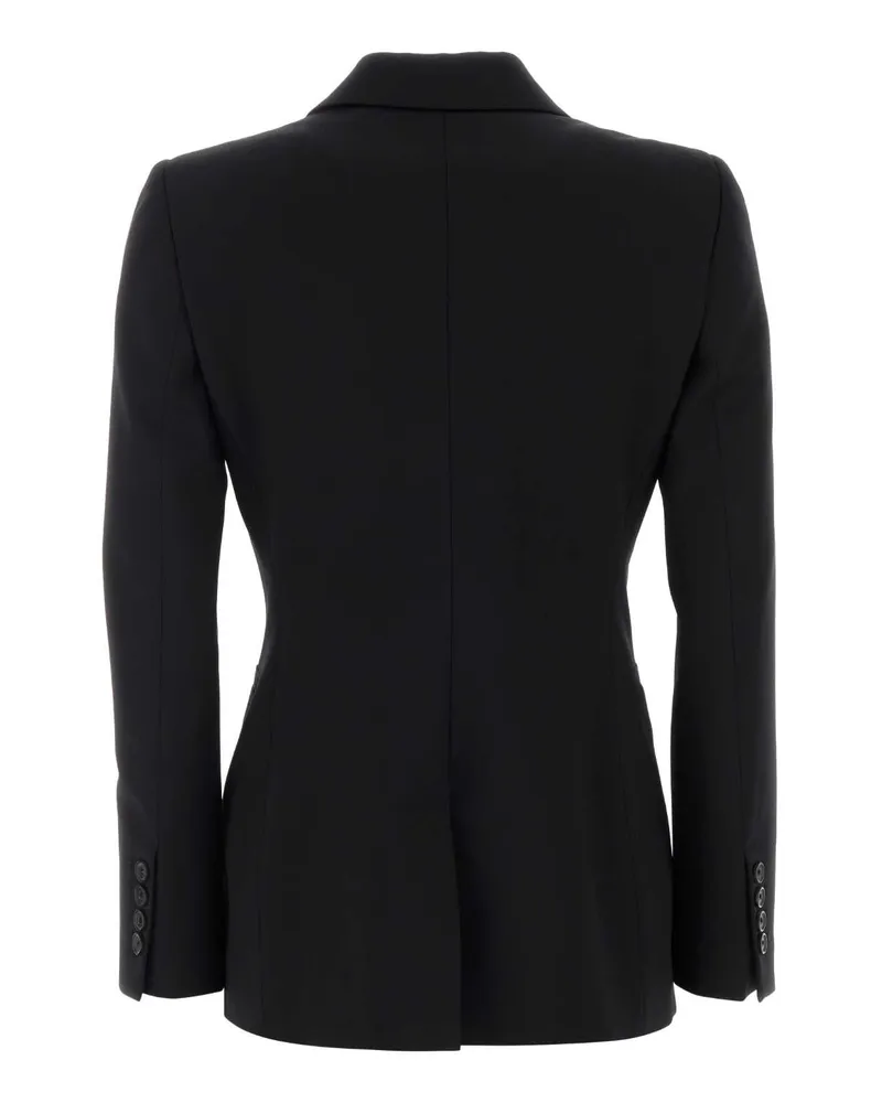PT TORINO Double-Breasted Virgin Wool Blazer — Black Black