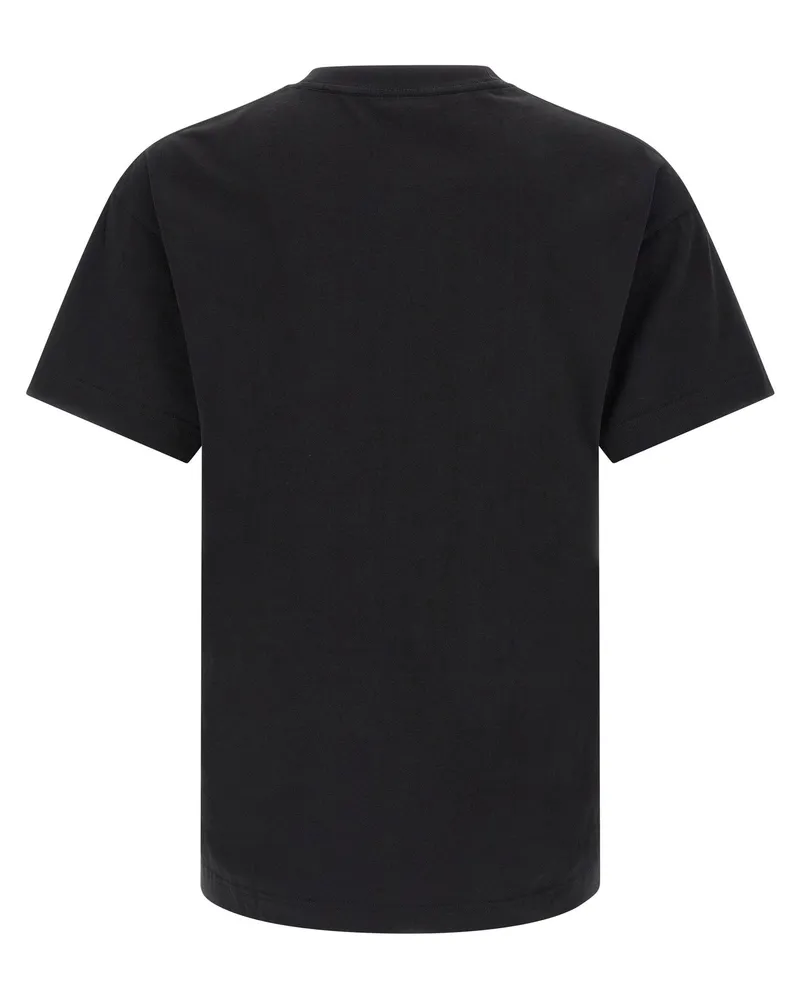 Palm Angels Curved Logo Print T-shirt — black Black