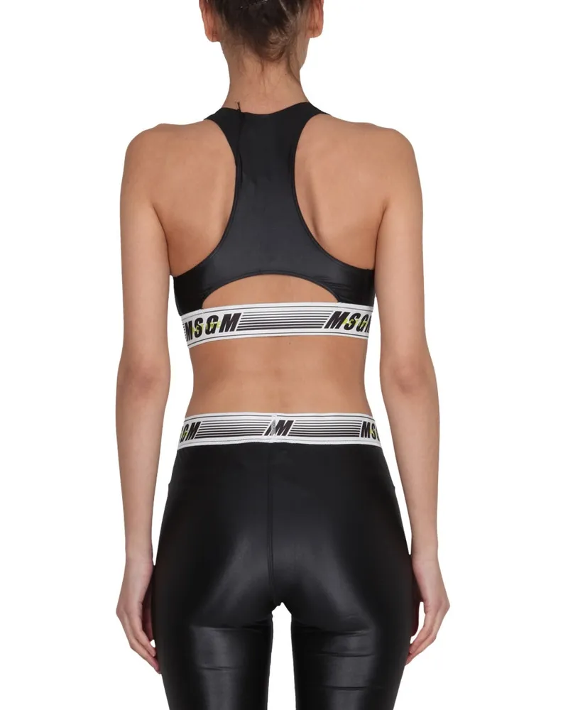 MSGM Logo Band T-shirt — Black Black
