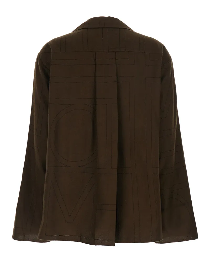 Totême Women's Shirt Notched Revers Brown Modal Blouses Brown