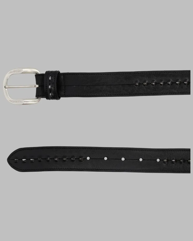 Golden Goose Studded Leather Belt — Black Black