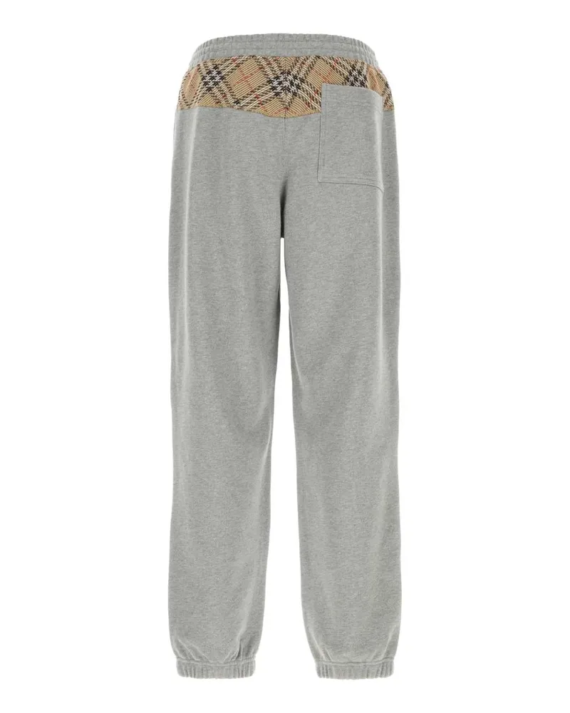 Burberry Men's Grey Cotton Joggers Palegreymelange Pantaloni Gray