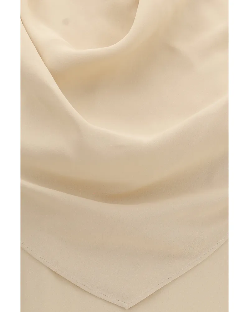 Acne Studios Draped Viscose Midi Dress — Beige Beige