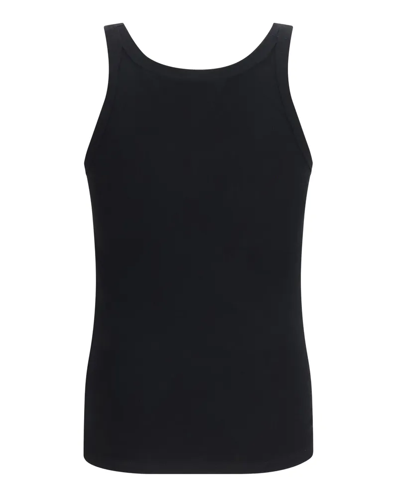 Dolce & Gabbana Ribbed Cotton Tank Top — Black Black
