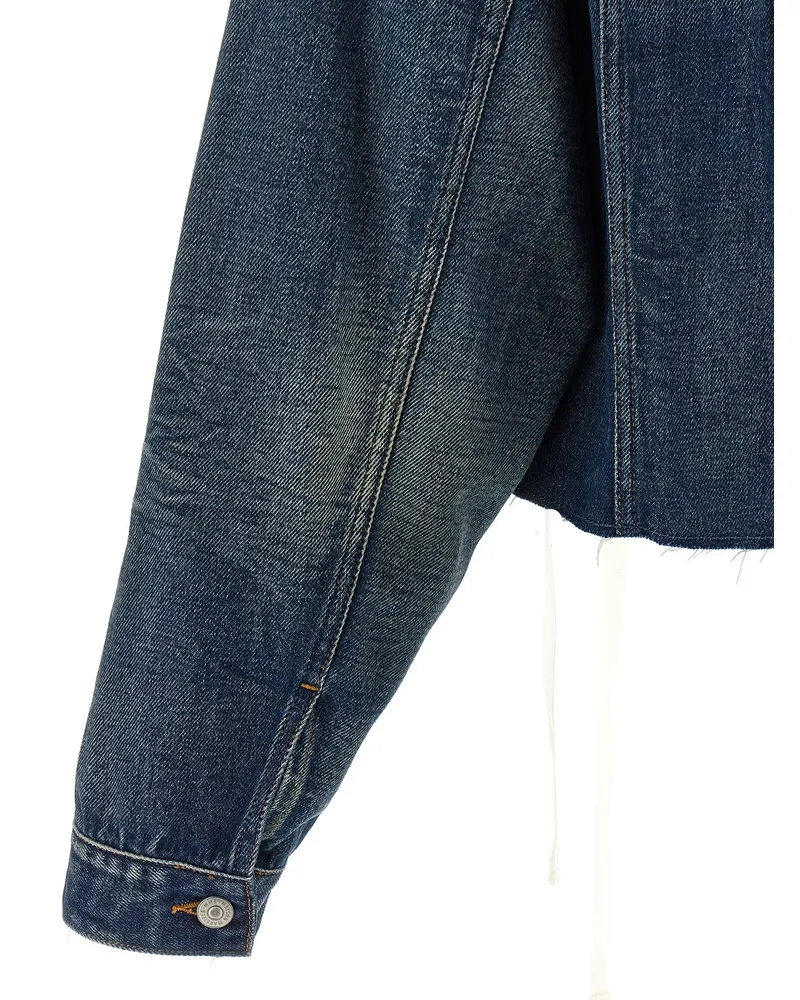 Maison Margiela Women's Blue Cotton Denim Jacket Clothing Blue
