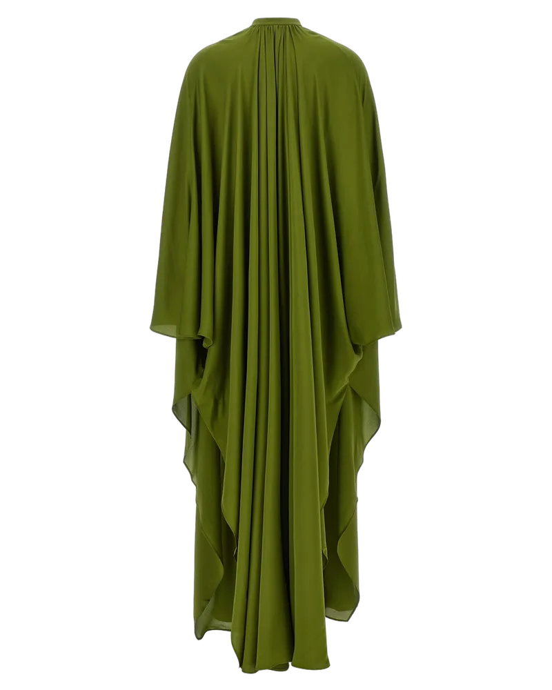 Tom Ford Women's Bicolor Silk Long Dress Green