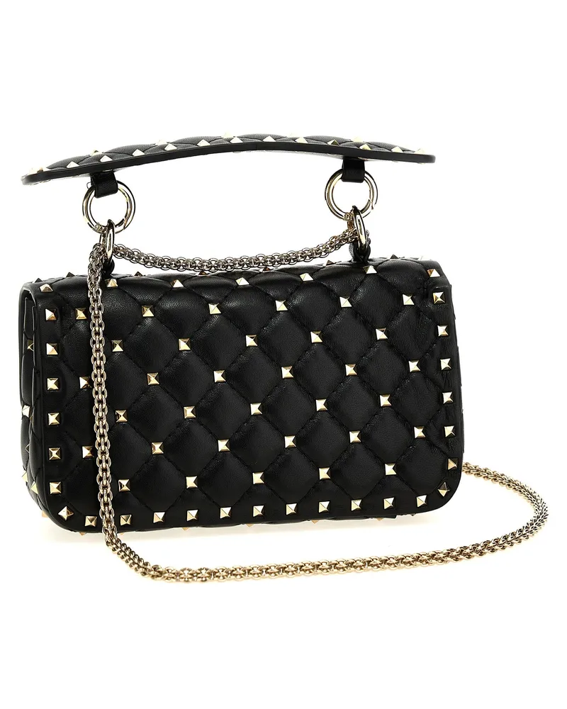 Valentino Garavani Nappa Leather Top Handle Bag — Black Black
