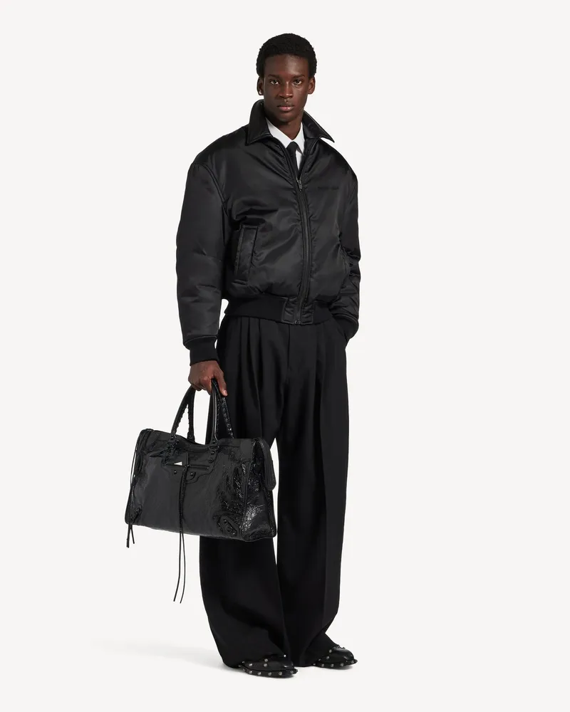 Balenciaga Cocoon Bomber Jacket — Black Black