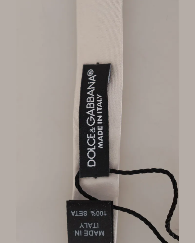 Dolce & Gabbana Men's Gray Silk Adjustable Neck Papillon Tie Gray