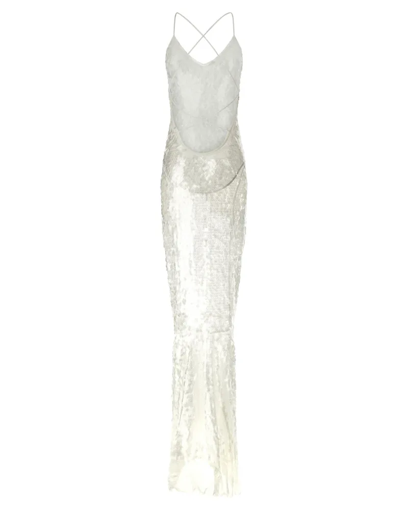 Norma Kamali Women White Polyamide Long Dress White