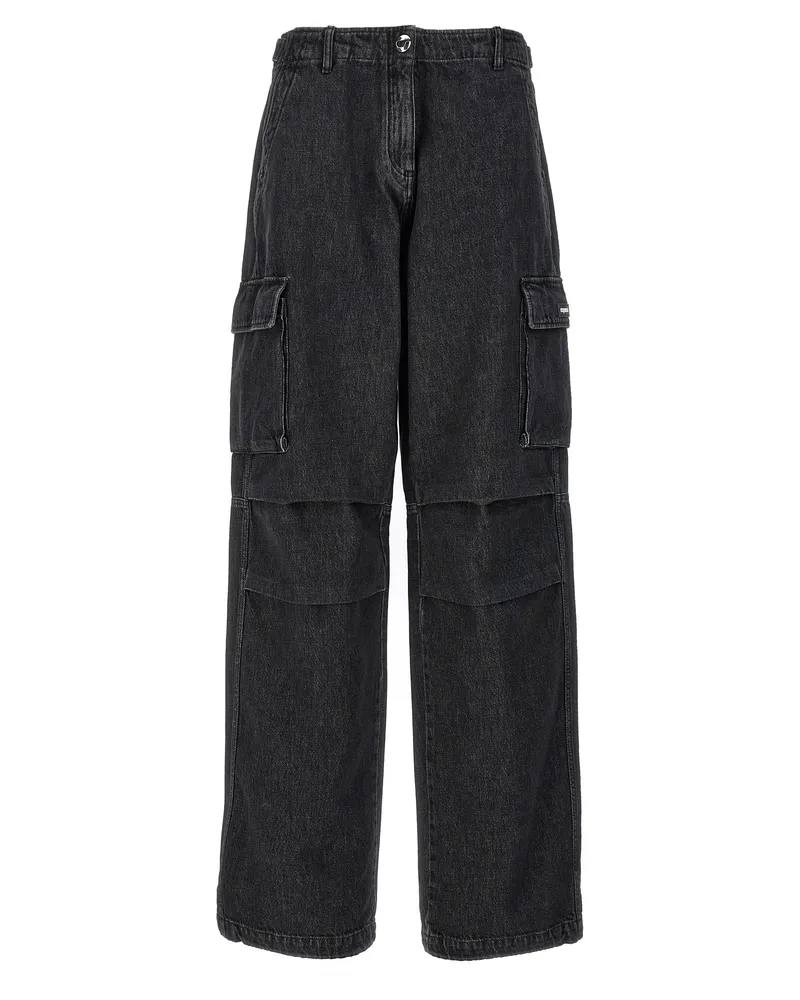 COPERNI Wide-Leg Denim Cargo Jeans — Black Black