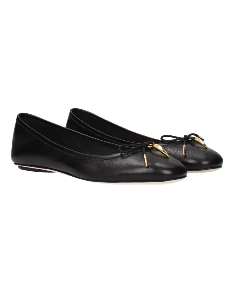 Chloé Women's Black Leather Ballet Flats Black