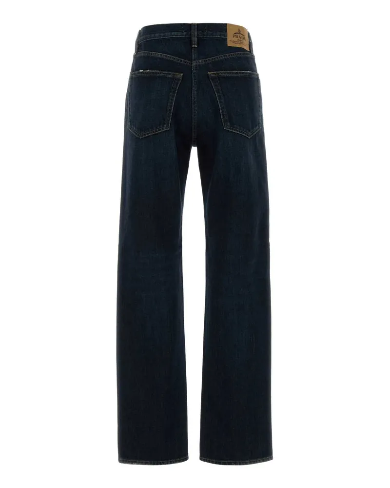 Prada Women's Denim Jeans Bleu Exterior: Cotton Blue