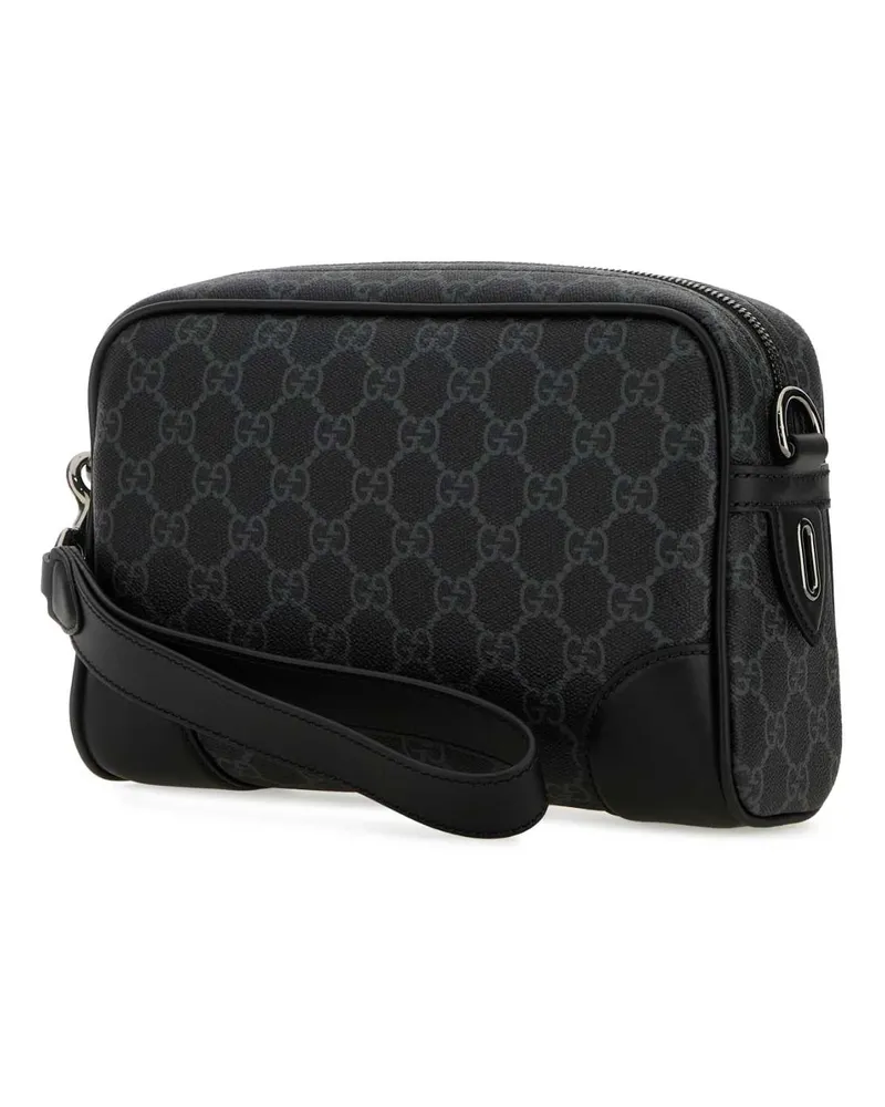 Gucci Men's Printed Canvas Small Gg Emblem Crossbody Bag Blackblackblack Borse A Tracolla Black