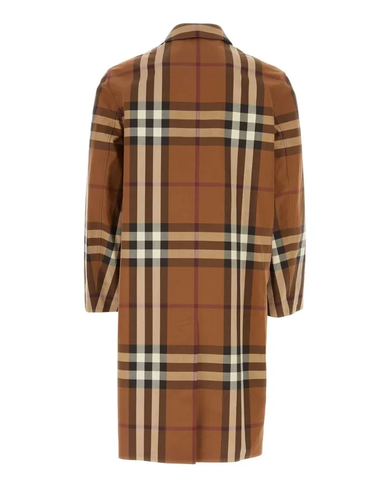 Burberry 8081875 A9697 Darkbirchbrownip Exterior: Cotton Trench Coat Brown