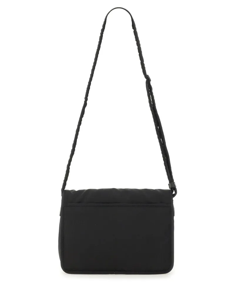 Saint Laurent Men's Econyl® Messenger Niki Bag Black Polyamide Shoulder Black