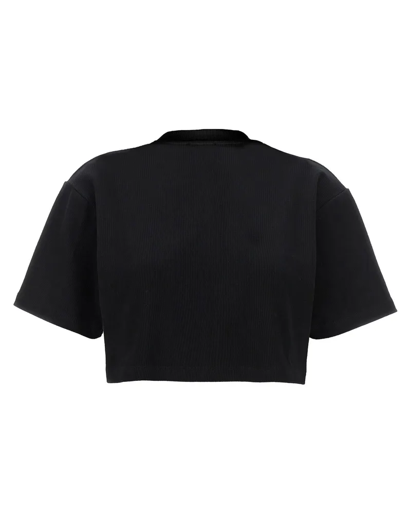 OFF-WHITE Women's Black Cotton T-Shirt Black