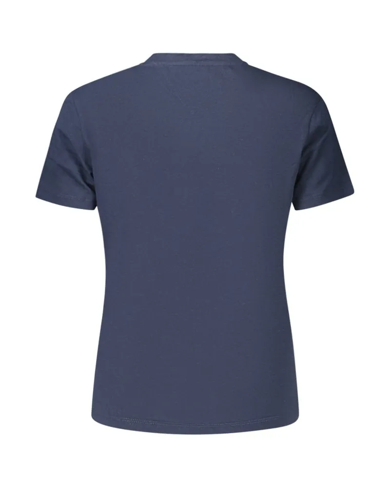 Tommy Hilfiger Logo-Embroidered Cotton T-Shirt — Blue Blue