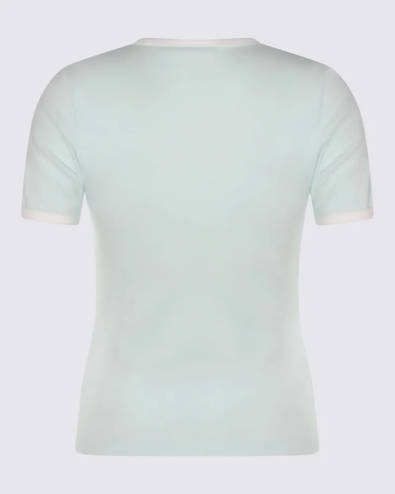 Courrèges Women's Crew-Neck Cotton T-Shirt Green Green