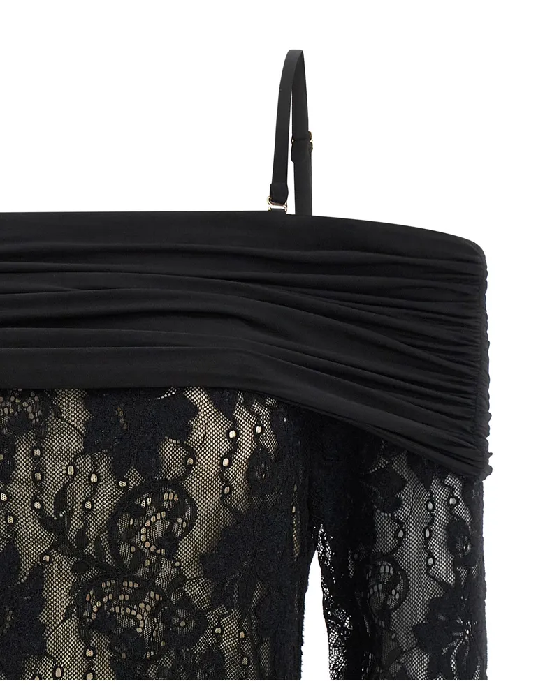Zimmermann Twisted Romance Bodysuit — Black Black